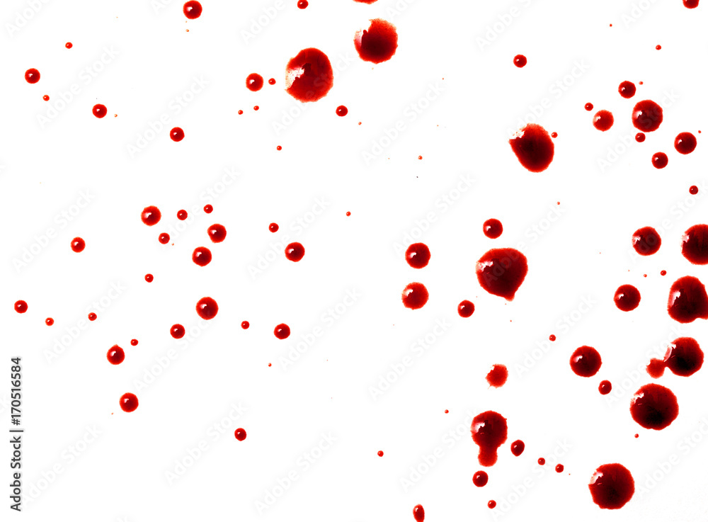 drops of red blood on white paper drops of red blood on white paper