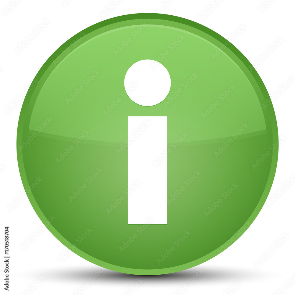 Info icon special soft green round button Info icon special soft green round button
