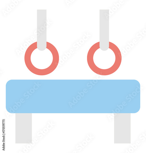 Gymnastic Rings Vector Icon
