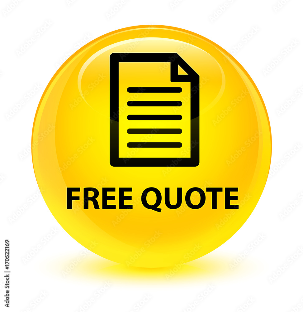 Free quote (page icon) glassy yellow round button Free quote (page icon) glassy yellow round button