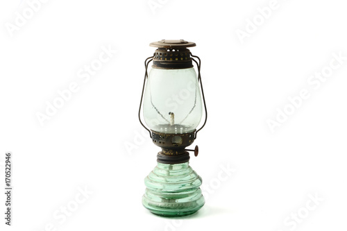 Old lamp on a white background.