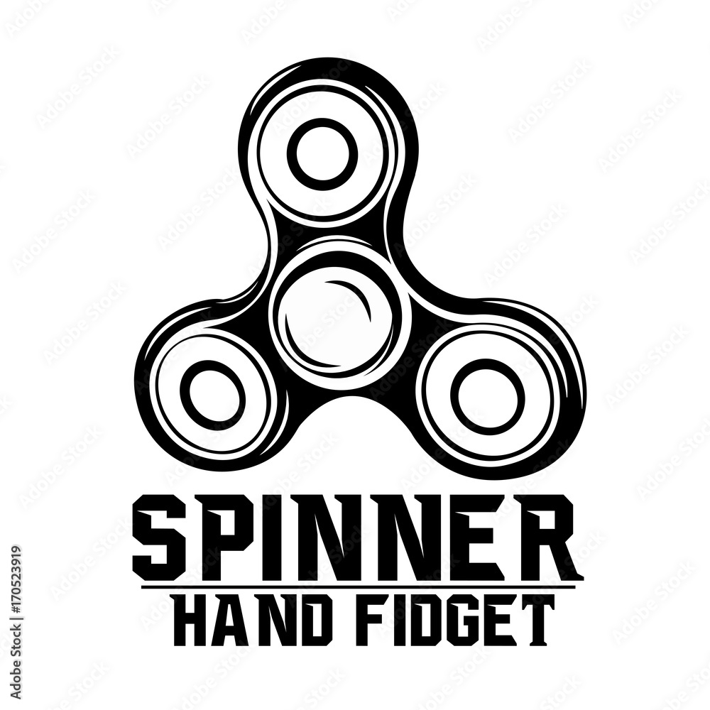 Fototapeta premium Logo spinner hand fidget