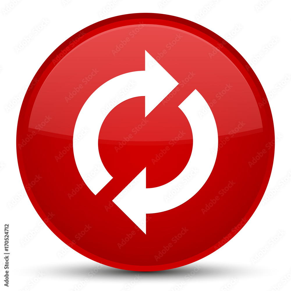 Update icon special red round button Update icon special red round button