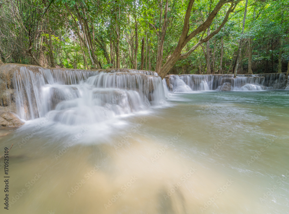 Huay Mae Khamin waterfall in national park, Thailand Huay Mae Khamin waterfall in national park, Thailand