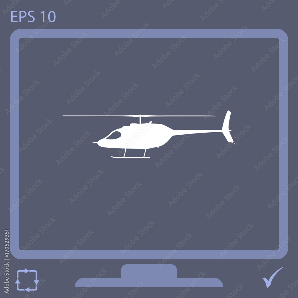 Obraz premium helicopter vector icon