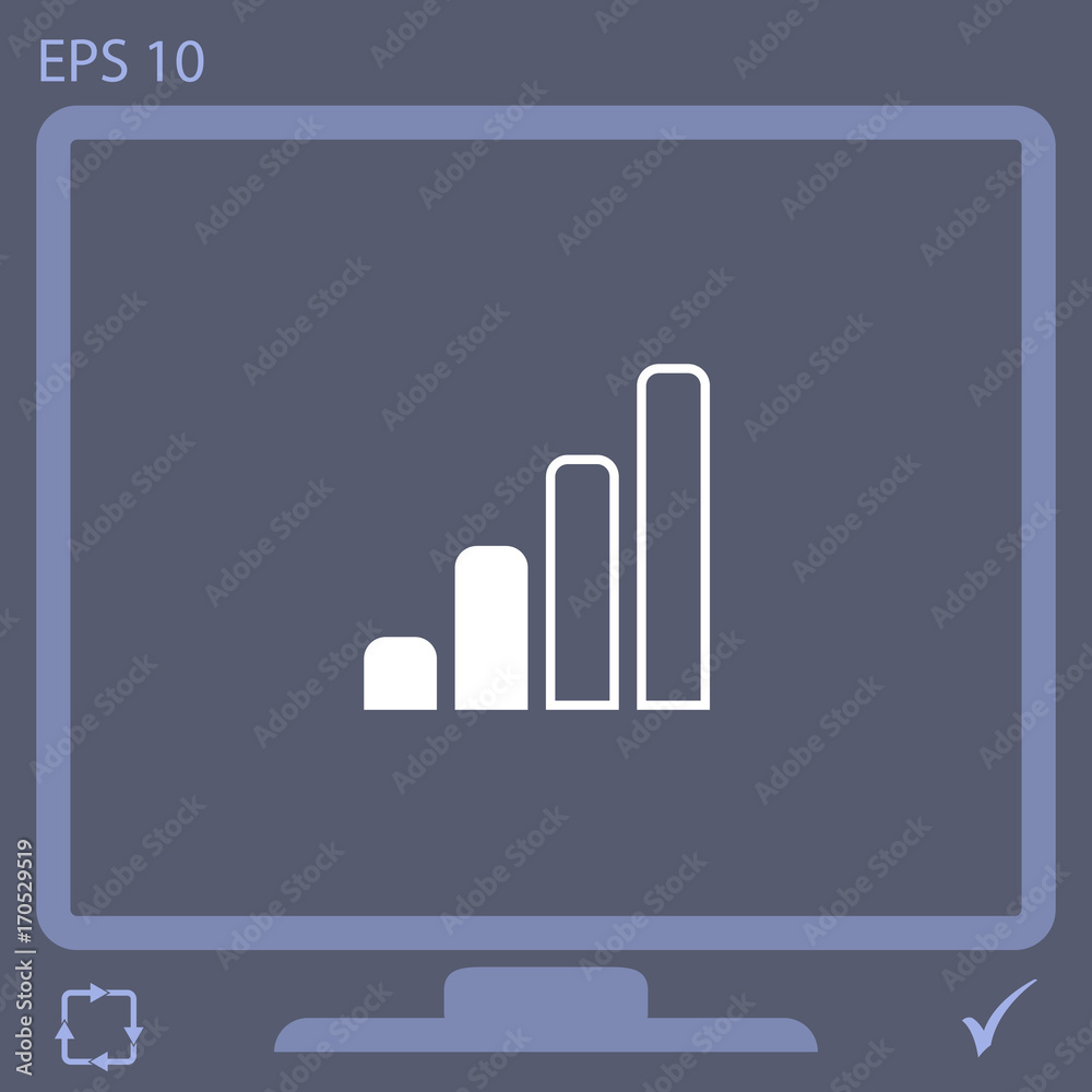 radio signal level vector icon