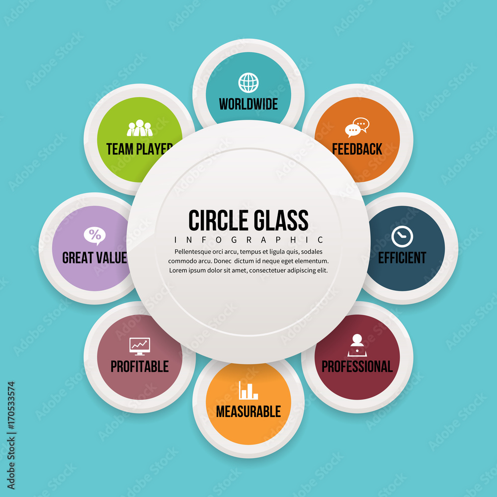 Circle Glass Infographic Circle Glass Infographic