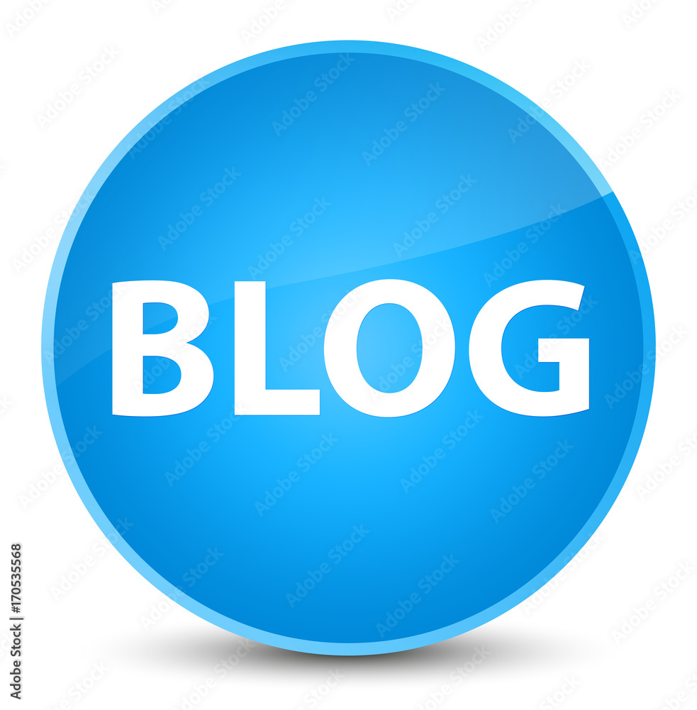 Blog elegant cyan blue round button Blog elegant cyan blue round button