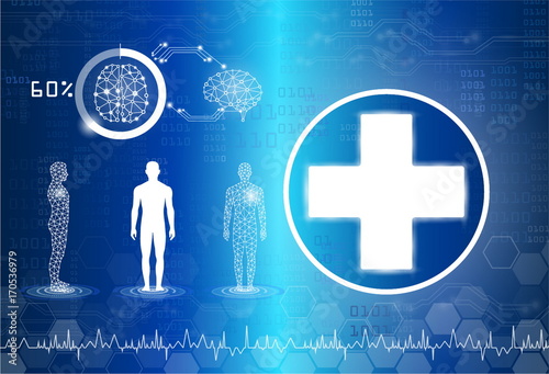 technology and science concept, technology experimental and medical science in future