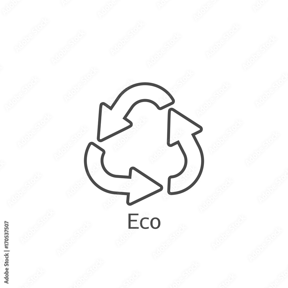 Eco frendly concept arrows icon. Ecology recycling symbol. Eco frendly concept arrows icon. Ecology recycling symbol.