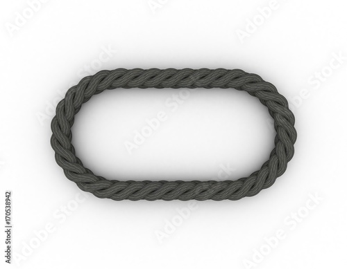 Braided frame in form of ov...
