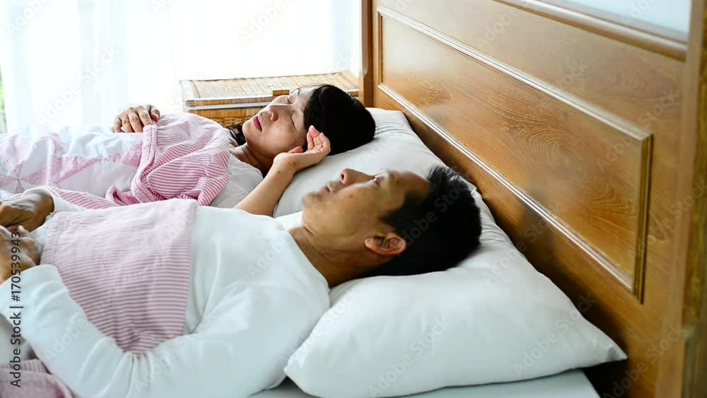 Woman snoring loud and choking,waking her husband up during the night