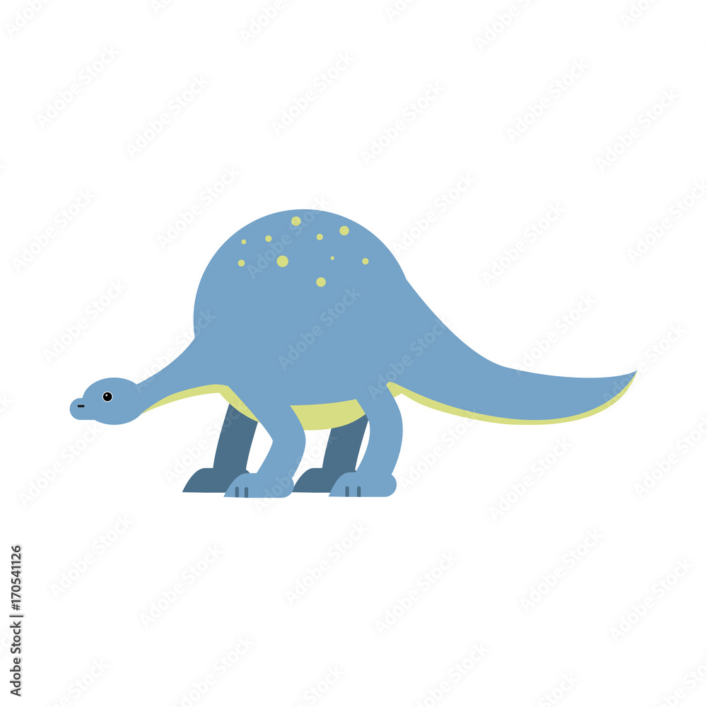 Fototapeta premium Cute cartoon dinosaur, prehistoric and jurassic monster vector Illustration