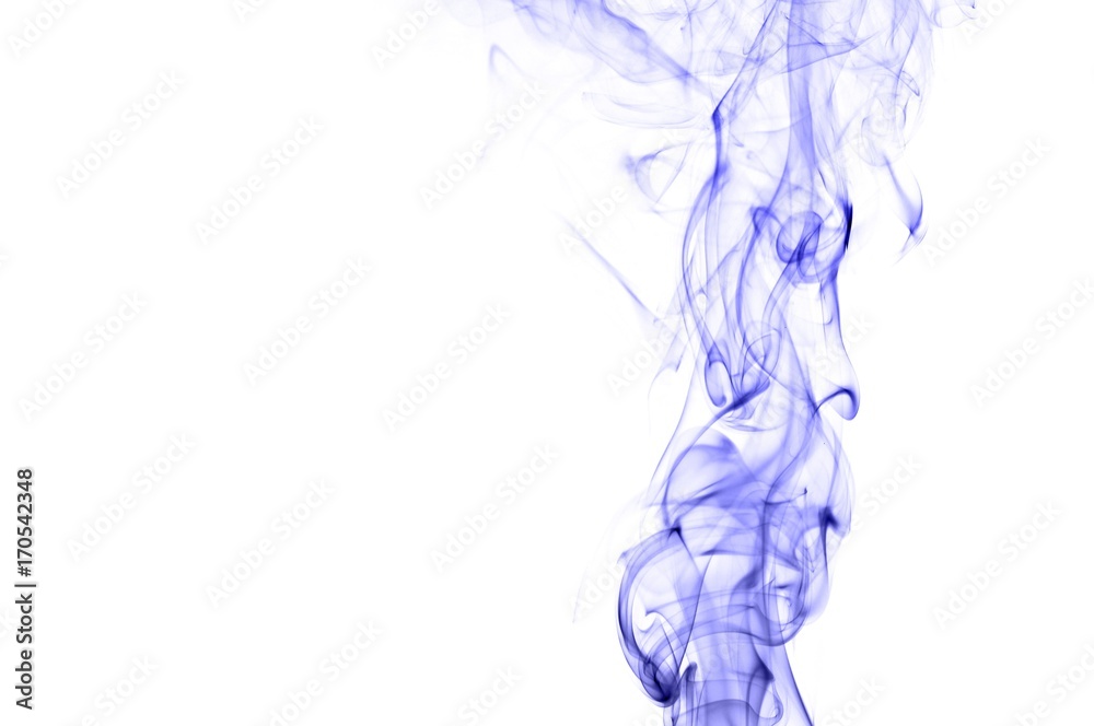 Abstract blue smoke on white background, blue background,blue ink background,beautiful color smoke Abstract blue smoke on white background, blue background,blue ink background,beautiful color smoke