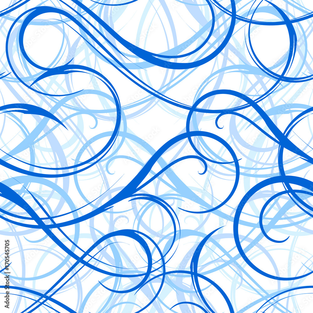 Abstract tangled curves. Vector seamless pattern. Abstract tangled curves. Vector seamless pattern.