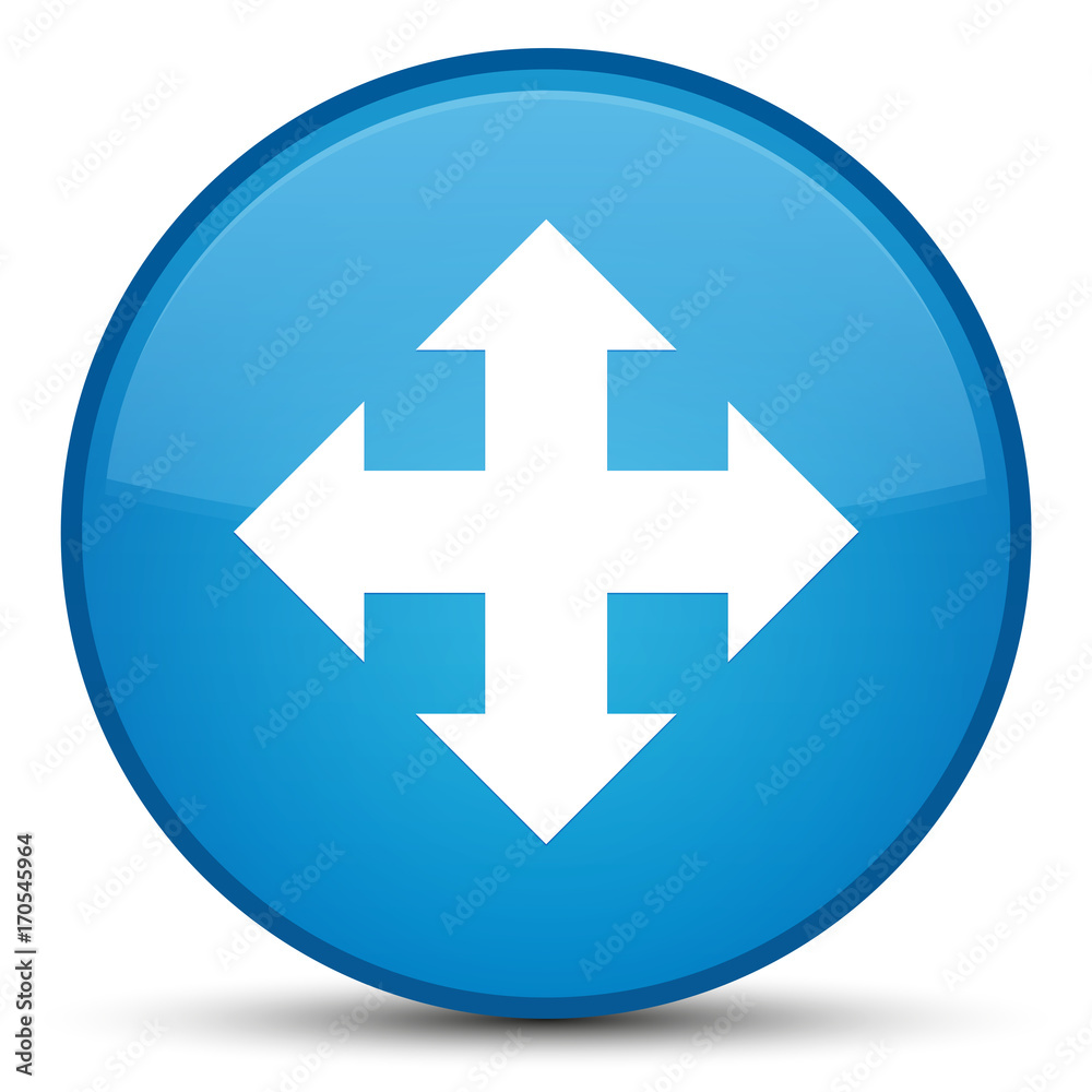 Move icon special cyan blue round button Move icon special cyan blue round button