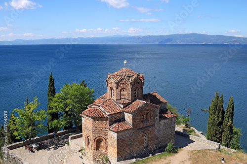 Jovan Kaneo church on Lake Ohrid landscape