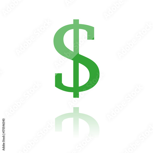 farbiges Symbol - dünnes Dollarzeichen