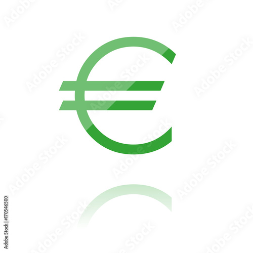farbiges Symbol - dünnes Eurozeichen