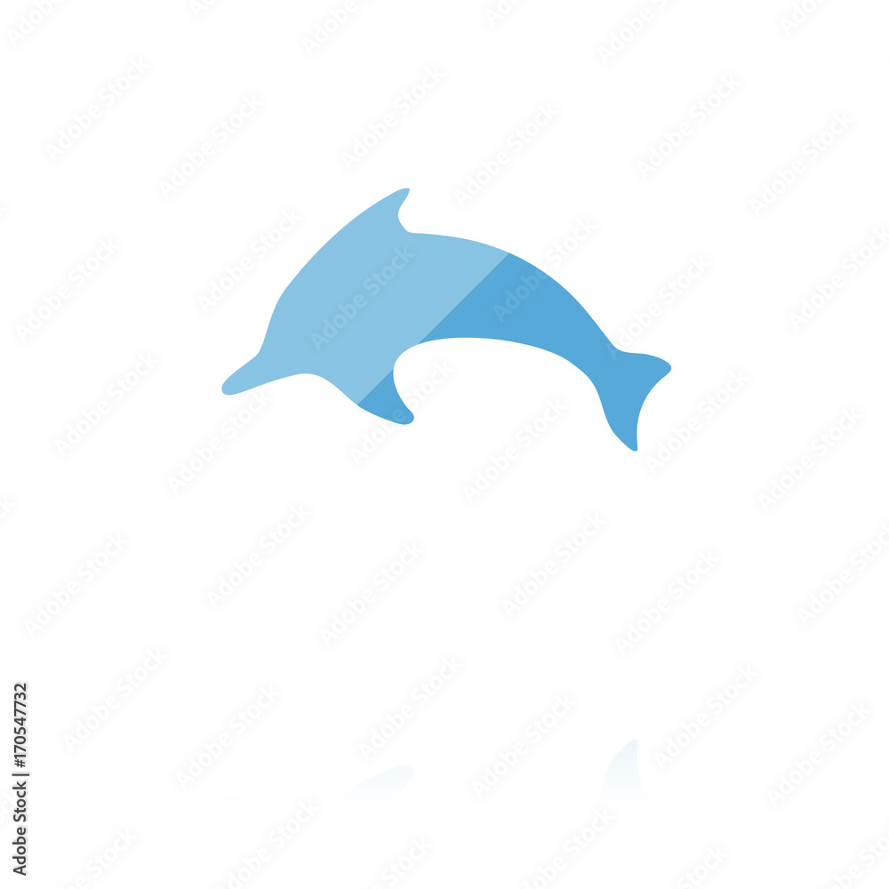 Fototapeta premium farbiges Symbol - Delfin