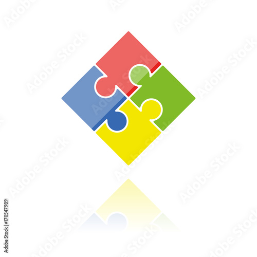 farbiges Symbol - vollständiges Puzzle