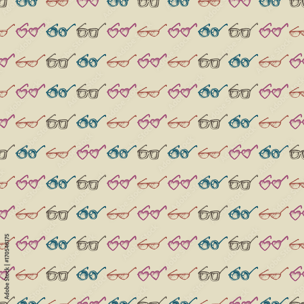 Seamless pattern with glasses Seamless pattern with glasses