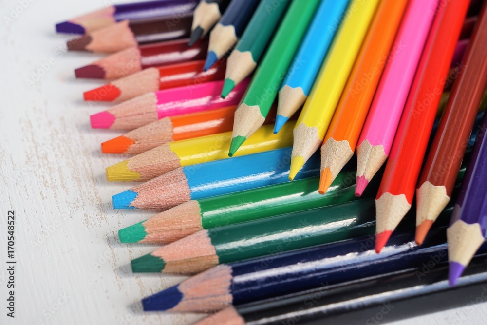 Colorful wooden pencils background Colorful wooden pencils background