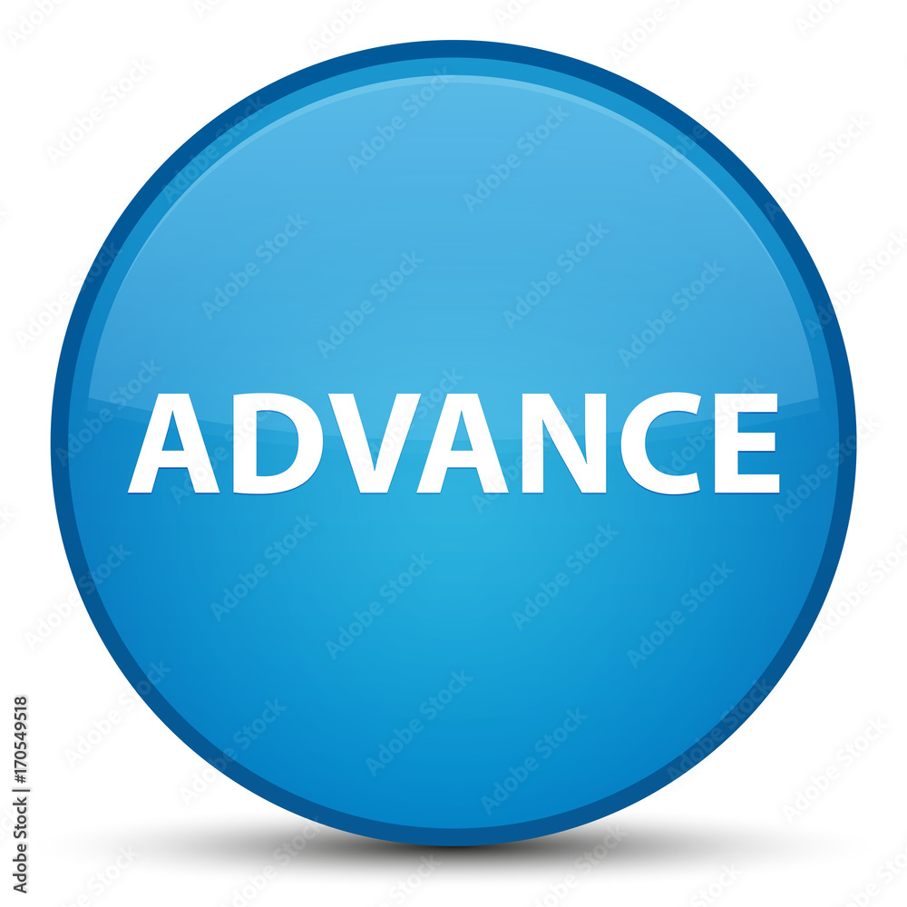 Advance special cyan blue round button Advance special cyan blue round button