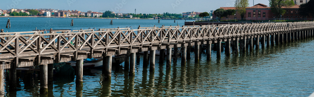 Holzbrücke in Chioggia Panorama