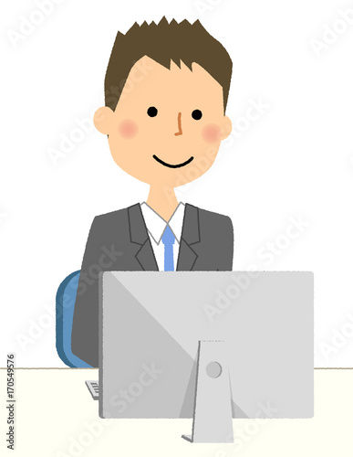 ビジネスマン　PC
