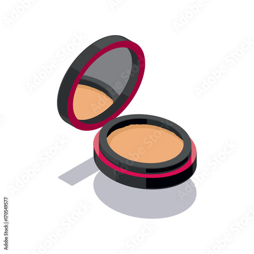 Isometric cosmetic powder icon
