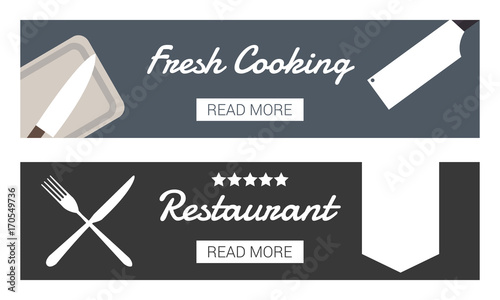 Restaurant menu banners