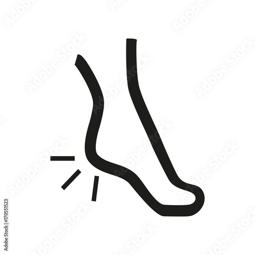 Human heel as traumatologist simple icon