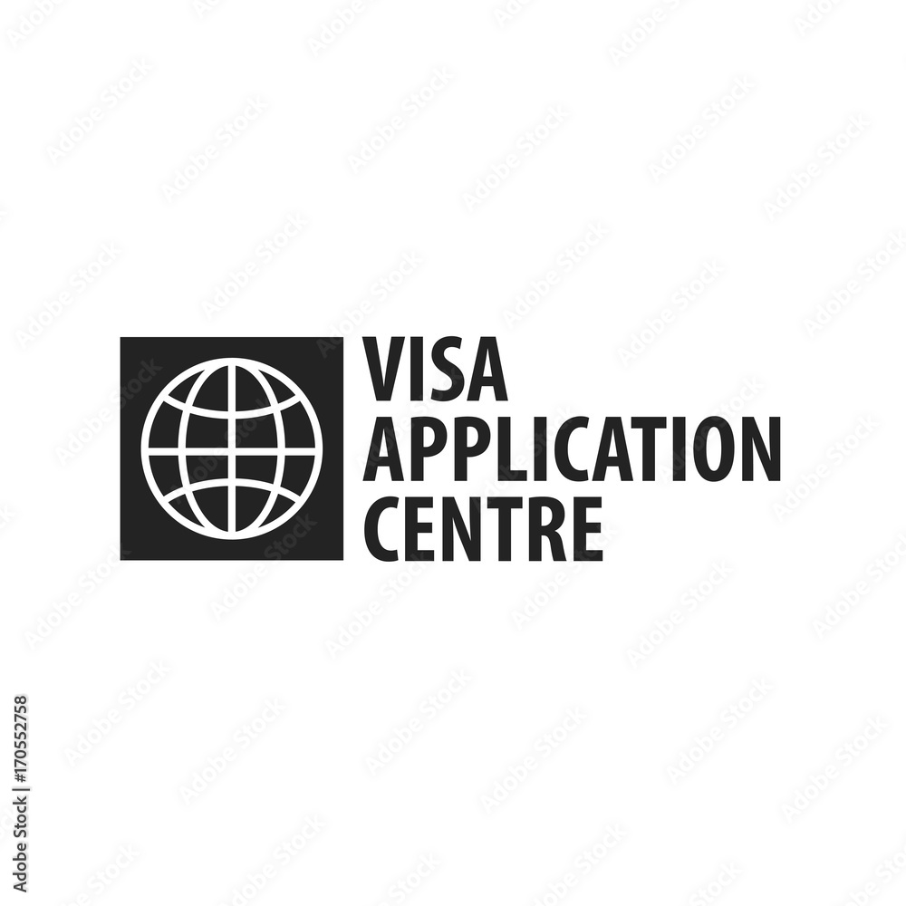 Logo of Visa application centre. Vector illustration.