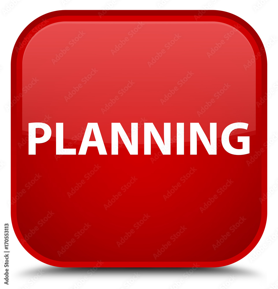 Planning special red square button Planning special red square button