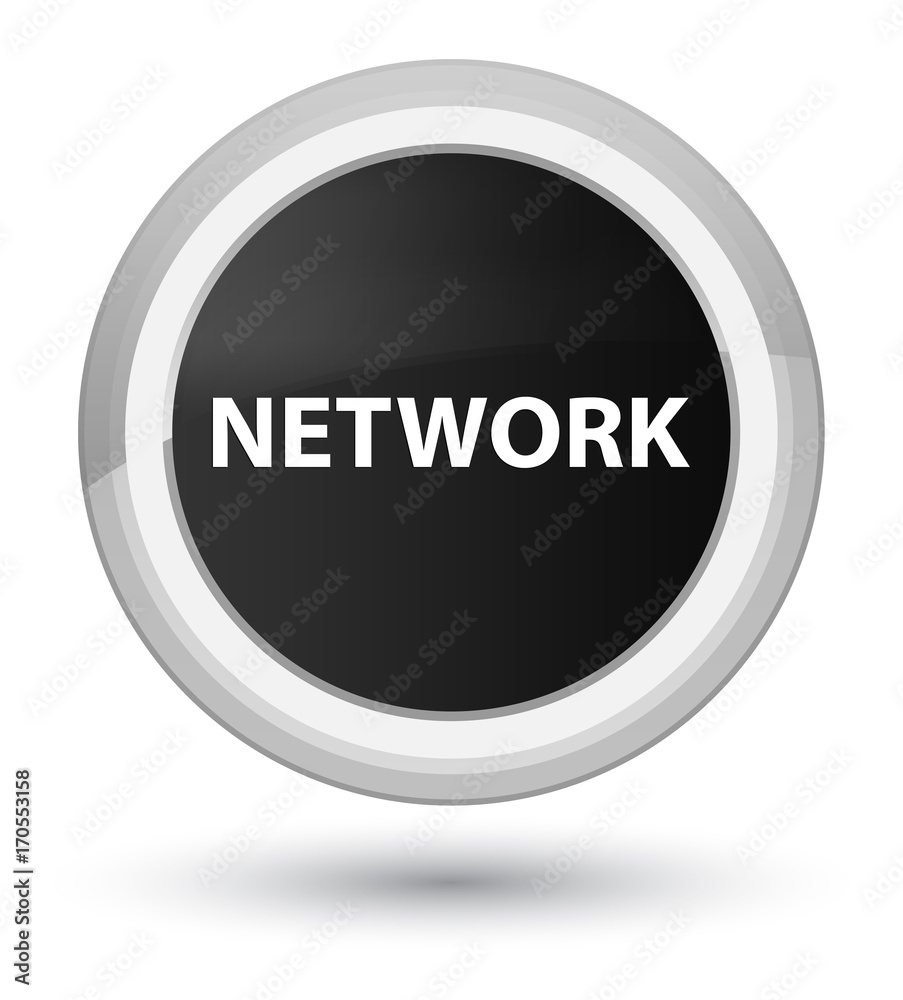 Network prime black round button Network prime black round button
