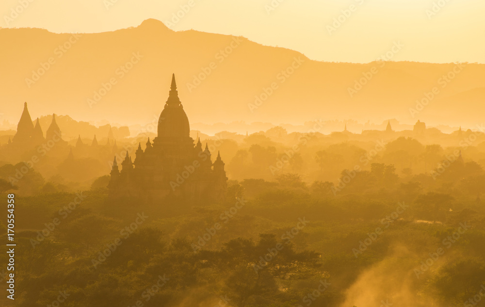 Sunset over Bagan