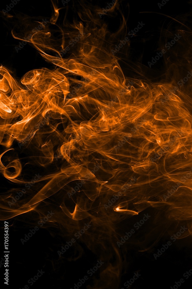 Abstract color smoke on black background, orange smoke background,orangeink  background,orange smoke, beautiful color smoke Stock Illustration | Adobe  Stock