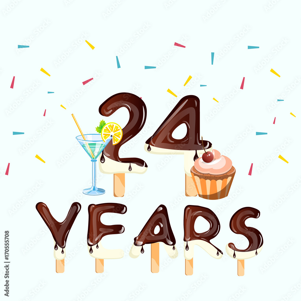 Happy 24th Birthday Wishes Card