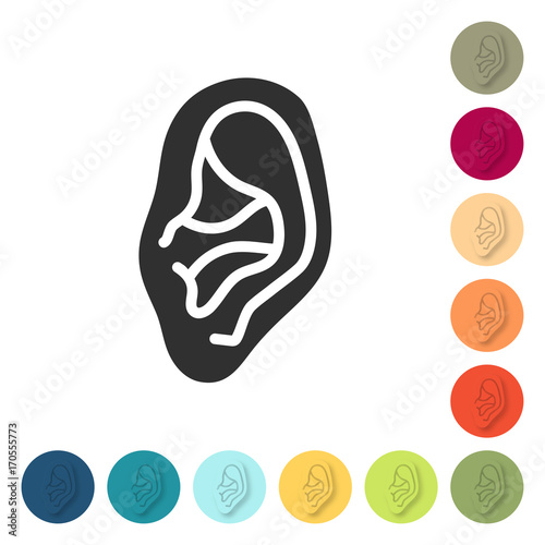 Farbige Buttons - Ohr HNO