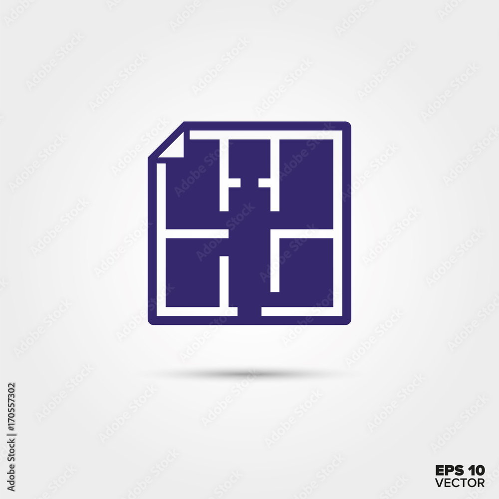 floor plan blueprint vector icon floor plan blueprint vector icon