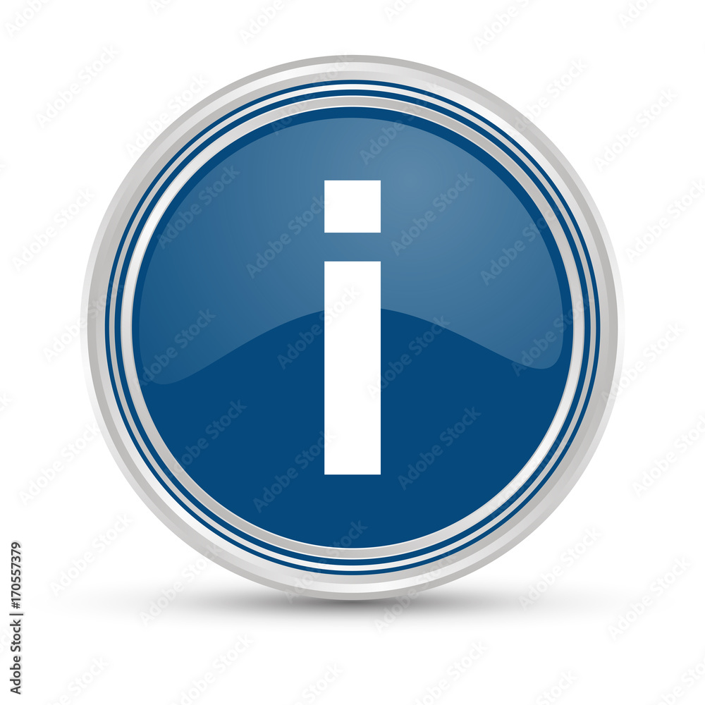Blauer Button - i Auskunft