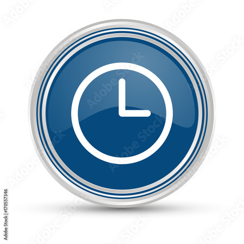 Blauer Button - Uhr