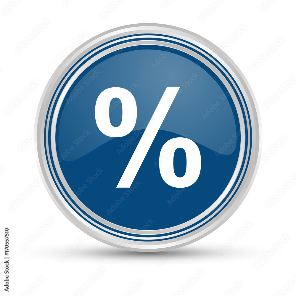 Blauer Button - Prozent Blauer Button - Prozent