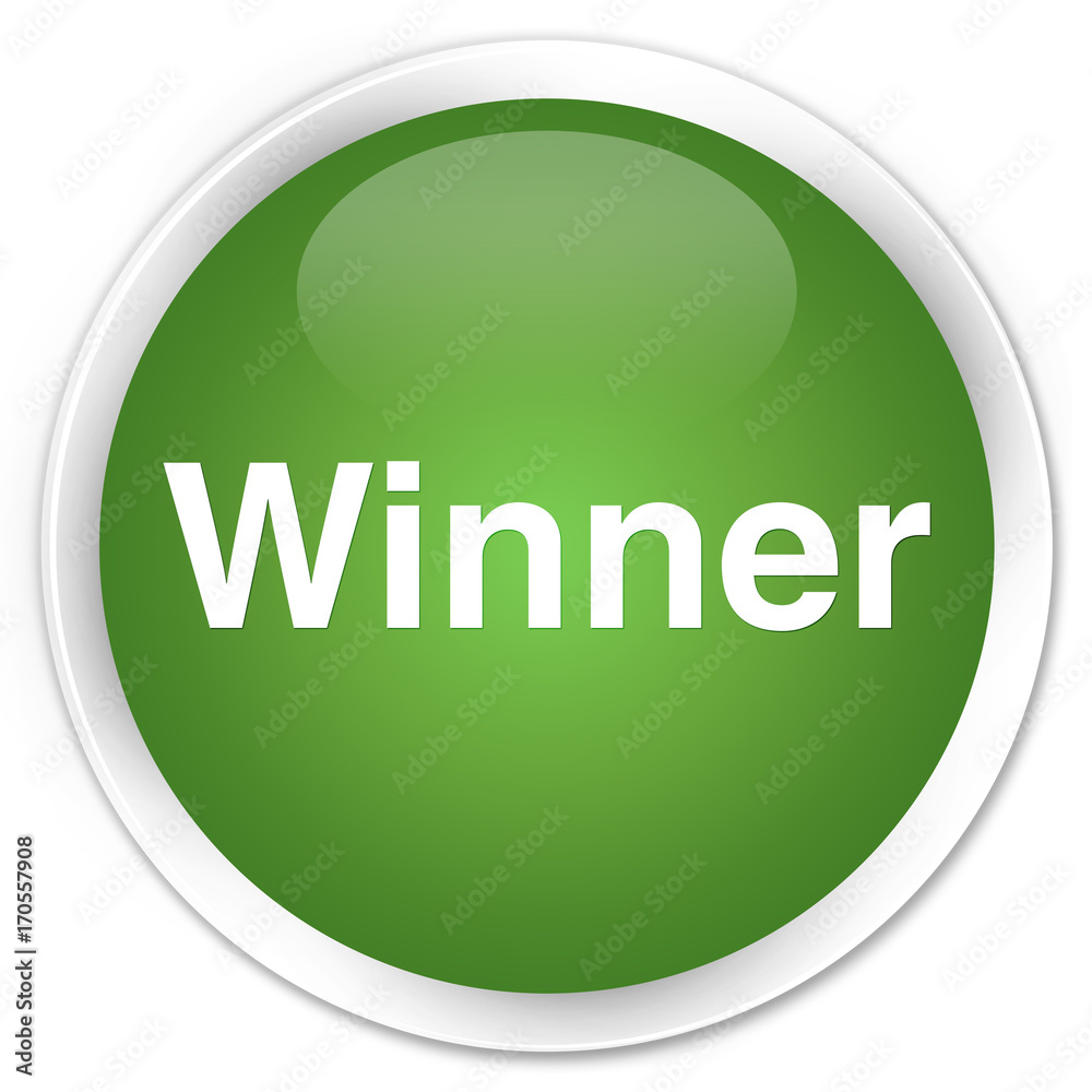Winner premium soft green round button Winner premium soft green round button