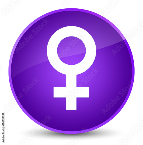Female sign icon elegant purple round button