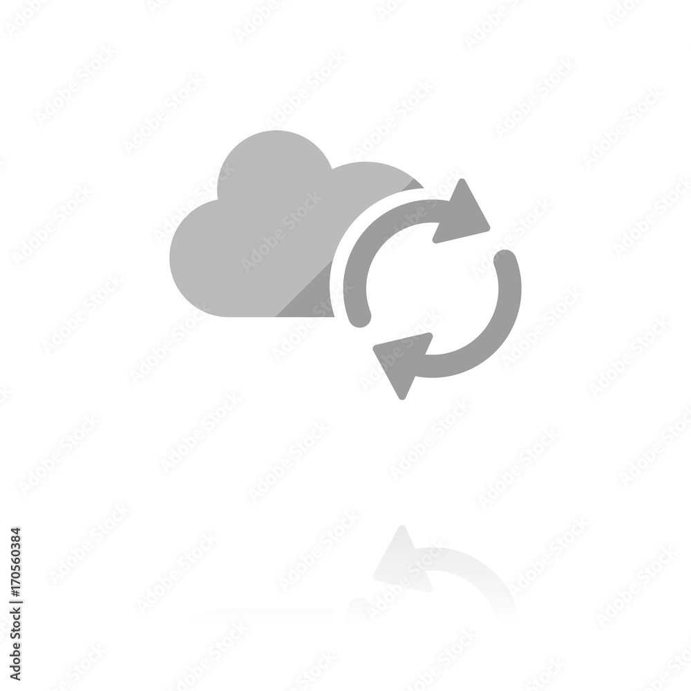 farbiges Symbol - Wolke mit Synchronisieren-Symbol
