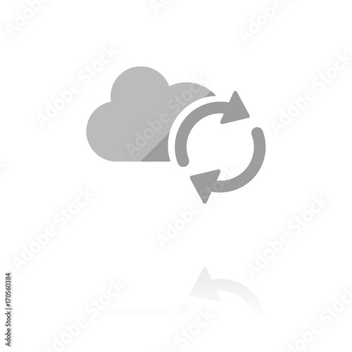 farbiges Symbol - Wolke mit Synchronisieren-Symbol