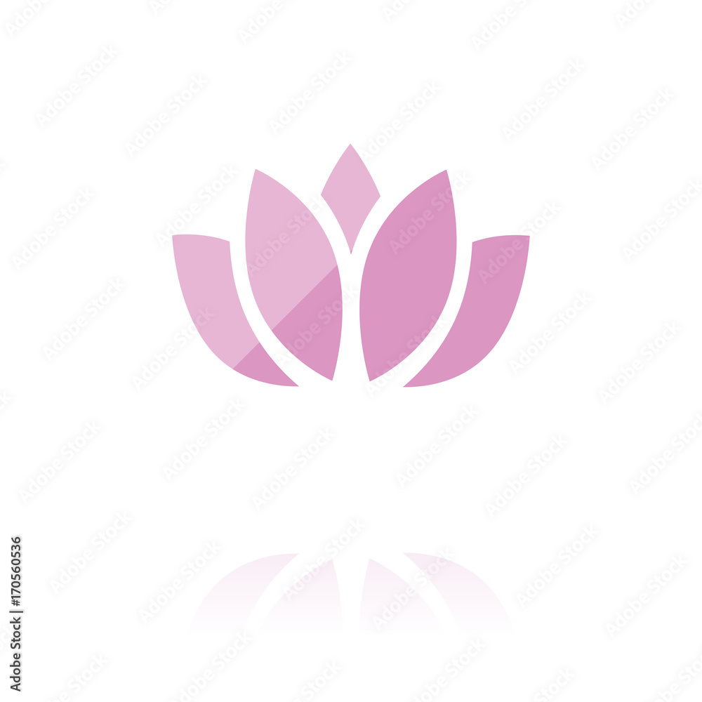 farbiges Symbol - Lotusblüte