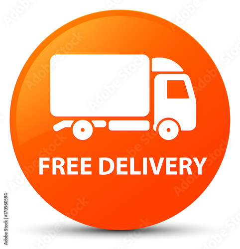 Free delivery orange round button